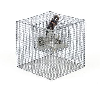 Jerry Caplan Cricket in a Cage Sculpture