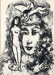 Marc Chagall The White Clown 1964 Lithograph