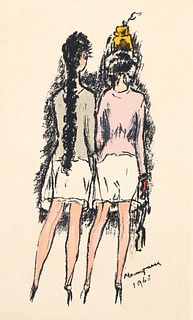 Kees Van Dongen Mannequins 1963 Signed Fashion Litho