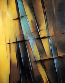 Phyllis Kender acrylic on canvas Solar Intersections