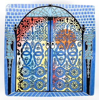 Watfa Midani Islamic Doors 1996 Ceramic Charger