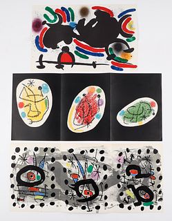 Group of Three Joan Miro Original Lithographs 