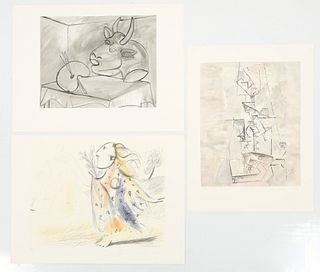 Group of 3 Picasso Estate Collection Litho Prints 1980