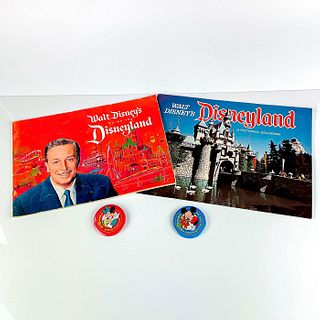 4pc Vintage Walt Disney Guides and Pins