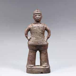 Japanese Stoneware Standing Figure