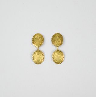 Tiffany & Co. 18K Gold Cufflinks.