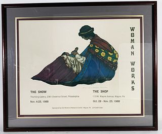 SIGNED POSTER FROM WOMAN WORKS ART EXHIBIT