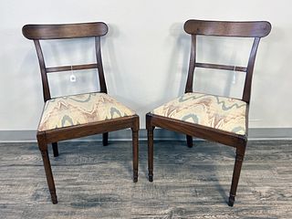 TWO WOODEN SIDE CHAIRS