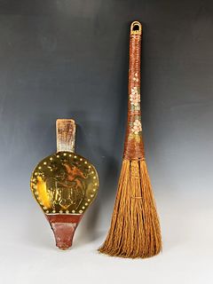 FIREPLACE BROOM AND BELLOWS