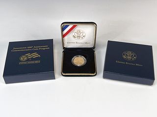 2007 W GOLD PROOF $5 JAMESTOWN 400TH ANNIVERSARY COIN