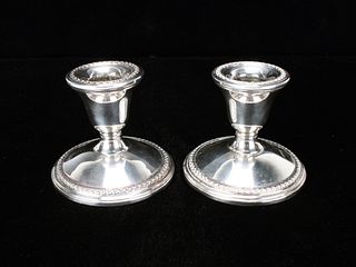 ROGERS STERLING CANDLESTICKS 