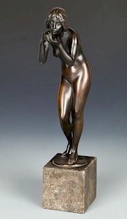 V. Seifert Art Nouveau Nude Bronze