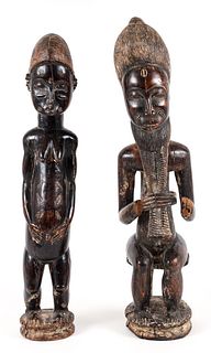 Baule Male and Female Ancestor figures