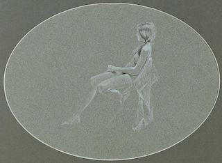 Alan Magee (b. 1947) Nude Female Figure Drawing