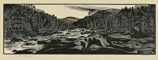 Herbert Waters (b. 1903) "Arden Falls - Early Spring"