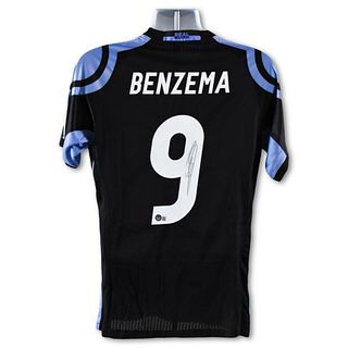 Real Madrid 16/17 Jersey (Alternative) Autographed by Professional Footballer, Karim Benzema with Certificate of Authenticity.