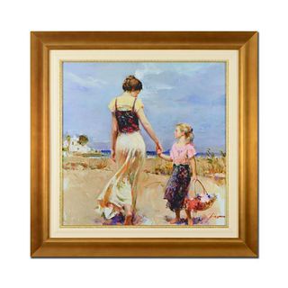 Pino (1939-2010), "Let's Go Home" Framed Limited Edition Artist-Embellished Giclee on Canvas. Numbered and Hand Signed with Certificate of Authenticit