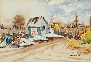 Dot Hector (American, 1904-1997) Watercolor