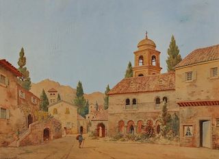 James Greig (1861-1941) "A Village in Andalucia Spain"