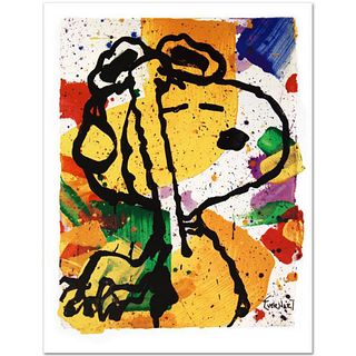 "Salute" Limited Edition Collectible Fine Art Lithograph by Renowned Charles Schulz Protege Tom Everhart, Commemorating 50th Anniversary of "Peanuts" 