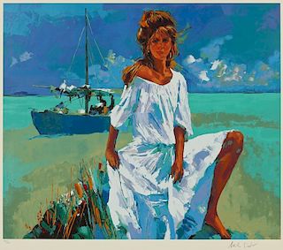 Nicola Simbari (Italian, 1927-2012) Color Serigraph