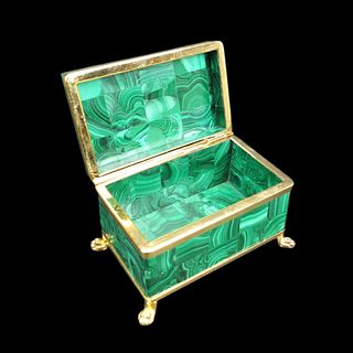 Vintage Malachite Dresser Box