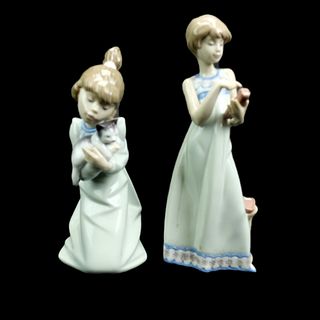Two Vintage Lladro Porcelain Figurines