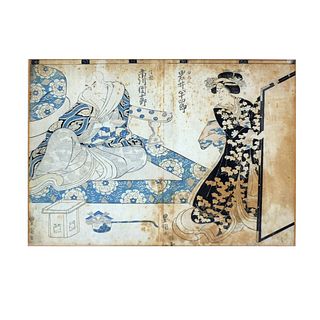 Antique Japanese Color Woodblock Print