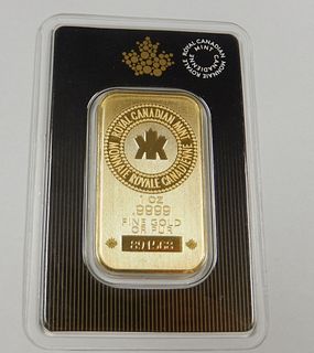 Royal Canadian Mint Fine Gold 1 Troy Oz. Bar.