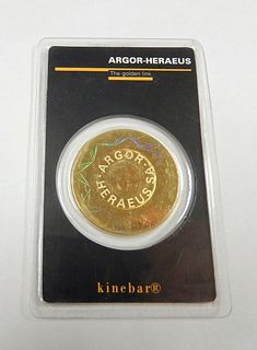 Argor Heraeus 1 Troy Ounce Fine Gold Bar.
