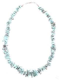 Navajo Nugget Kingman Turquoise Necklace c. 1940s
