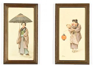 Tsutaya Ryuko (Japanese, 1868-1933) Two Works