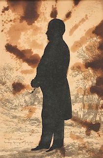 August Edouart Silhouette Saratoga Springs NY 1845
