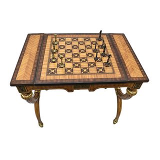 Henredon Furniture Co Game Table w/ Two Chairs