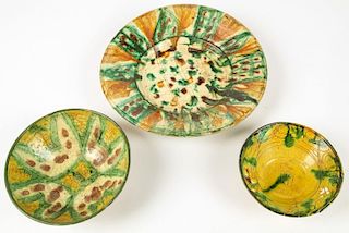 3 Antique Persian Faience Bowls