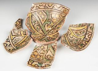 Antique Fragmented Persian Faience Bowl