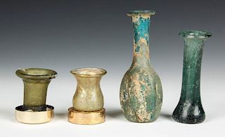 4 Ancient Roman Glass Vessels
