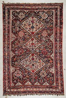 Antique Shiraz Rug: 6'4" x 9'7", 193 x 292 cm