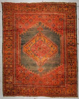 Antique Oushak Rug: 9'1" x 11'6", 277 x 351 cm