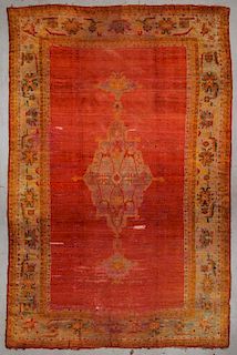 Antique Mansion-Size Oushak Rug: 12'2" x 19', 371 x 579 cm