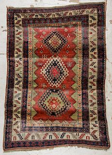 Antique Kazak Rug: 3'7'' x 10', 110 x 305 cm