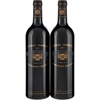 Château Margaux. Cosecha 2015. Grand Vin. Premier Grand Cru Classé. Margaux. Niveles: llenado alto. Piezas: 2.