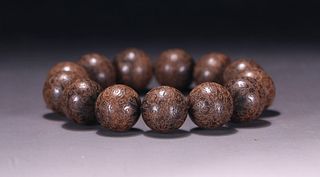OLD CHENXIANG WOOD CARVED BRACELET
