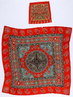 2 Antique Persian Rasht Embroideries