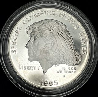 1995 Special Olympics U.S. Proof Silver Commemorative Dollar MS69