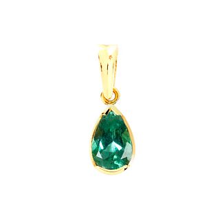 Emerald and 18K Pendant