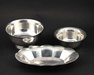 Three Tiffany and Co. Sterling Silver Bowls