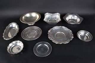 Nine Sterling Silver Bowls and Dishes