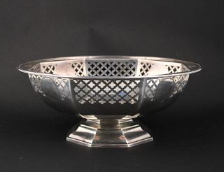 Gorham Sterling Octagonal Faceted and Footed Bowl