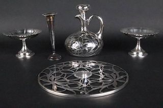 Pair of Sterling Silver Dublin Pattern Compotes